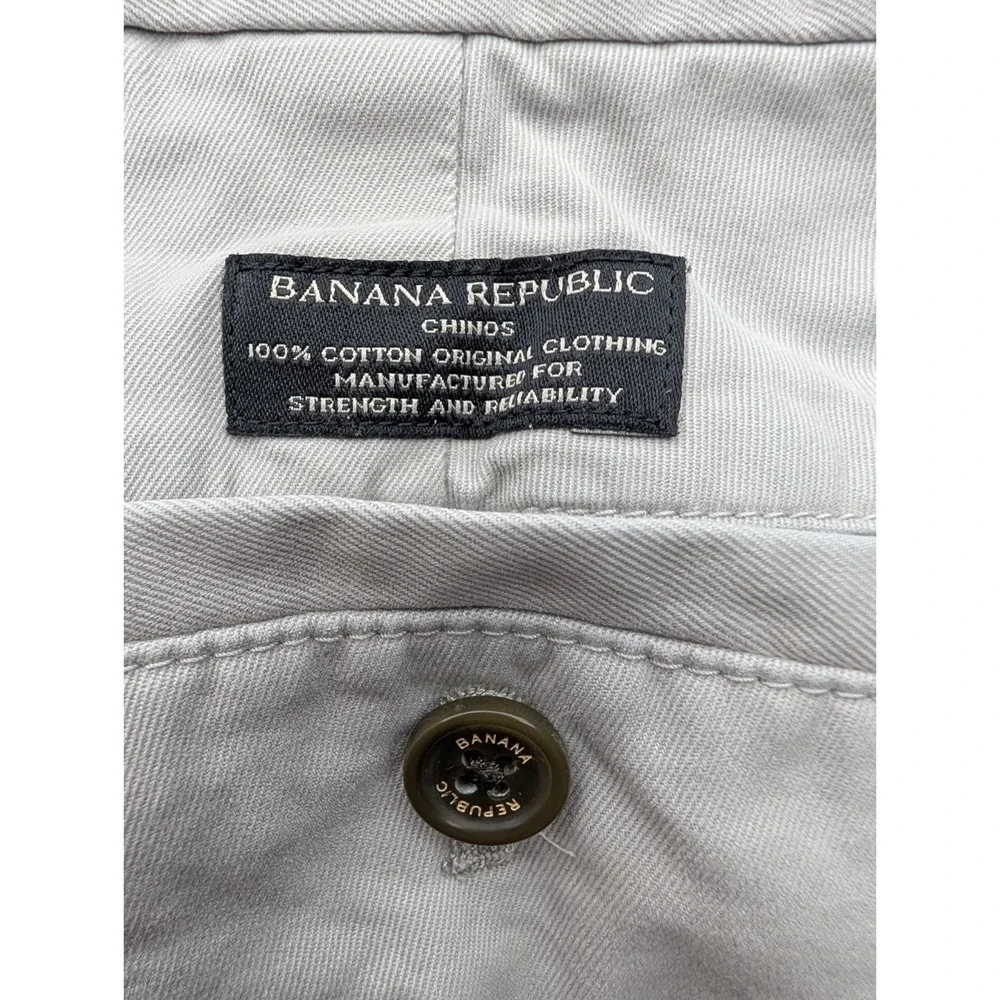Banana Republic Emerson Chino Pants Gray 32x32 Mens Casual Classic Trousers EU